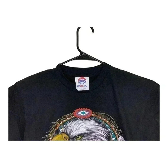 Vintage Thunder Sportswear T Shirt Bald Eagle Dream Catcher Mens Size Medium 90s - Picture 14 of 16